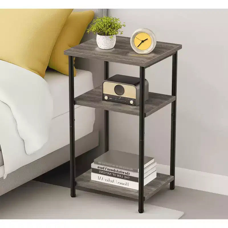 Table basse à 3 niveaux avec étagère de rangement à hauteur réglable