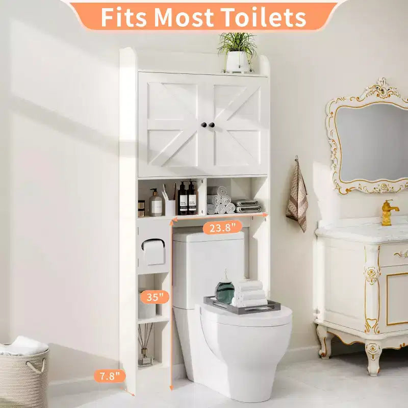 Étagère de rangement au-dessus des toilettes de 32,3 pouces de large