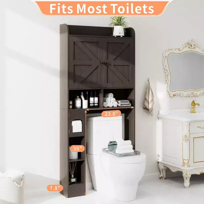 Étagère de rangement au-dessus des toilettes de 32,3 pouces de large