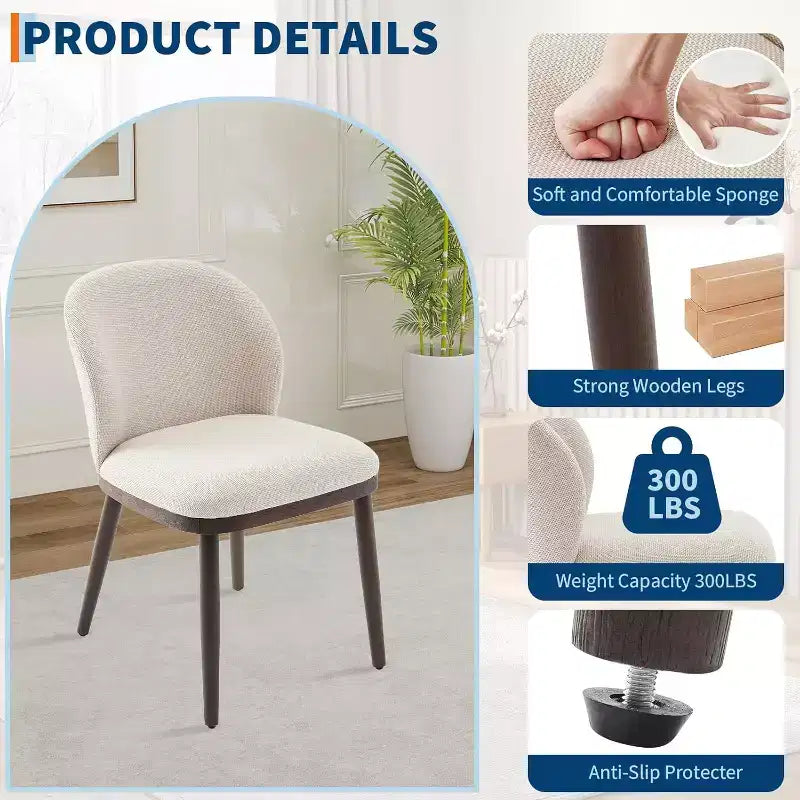 Chaise de cuisine moderne rembourrée