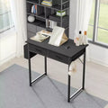Bureau d'ordinateur compact réglable 32 pouces, table d'étude en métal avec rangement et crochet pour casque, bureau à domicile