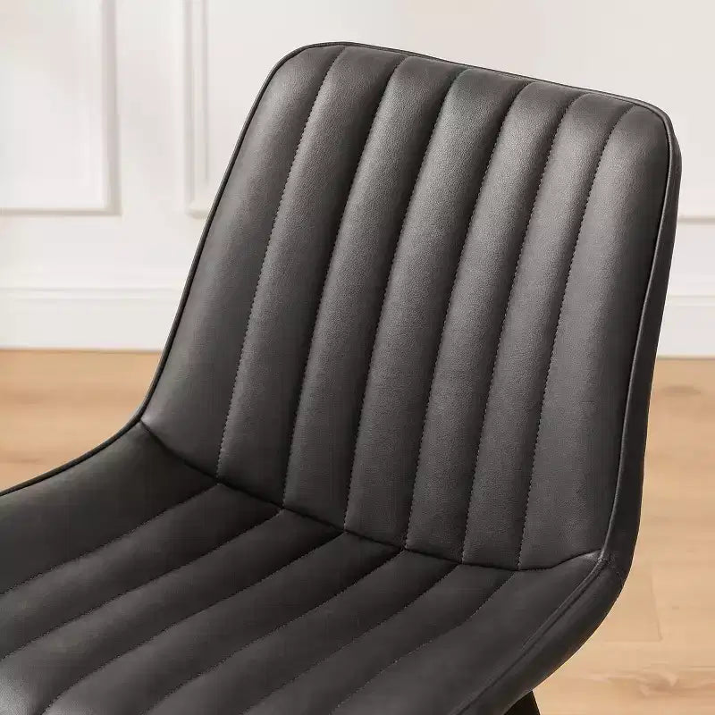 Chaise de salle à manger pivotante en similicuir style Mid-century Modern