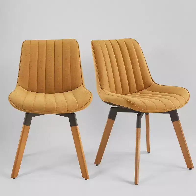 Chaise de salle à manger pivotante en similicuir style Mid-century Modern