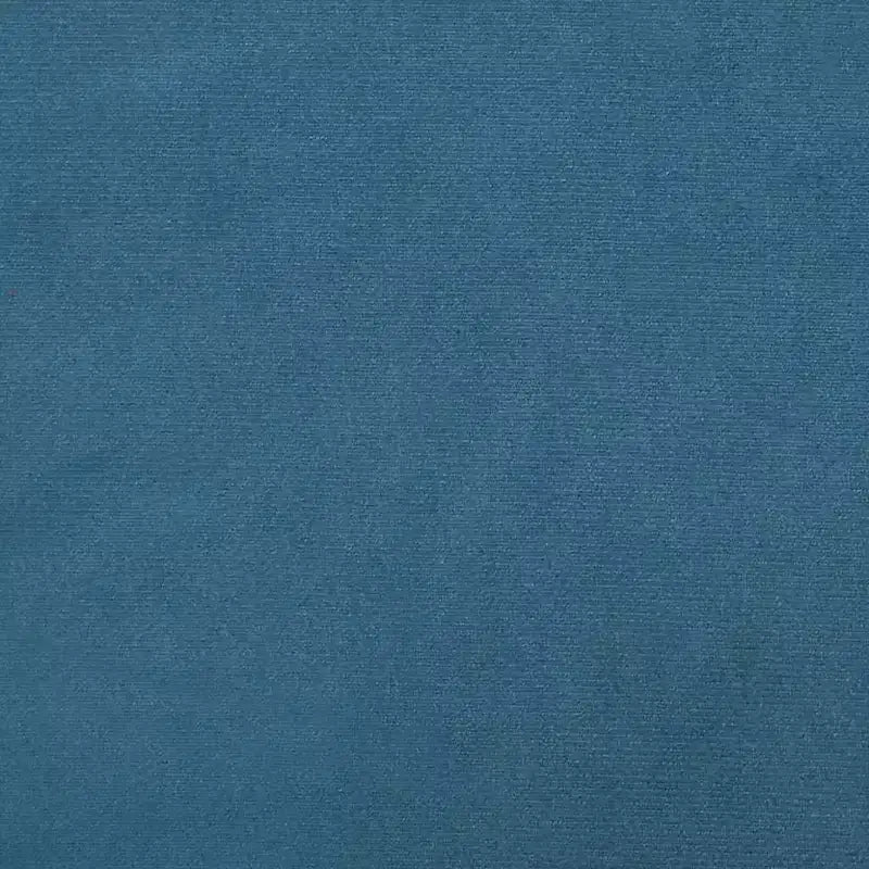 Fauteuil d'appoint en velours bleu avec pieds en bois et cadre en acier - Siège de salon confortable pour le séjour, le bureau ou la chambre
