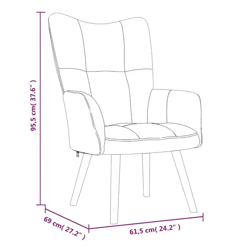 Fauteuil d'appoint en velours bleu avec pieds en bois et cadre en acier - Siège de salon confortable pour le séjour, le bureau ou la chambre