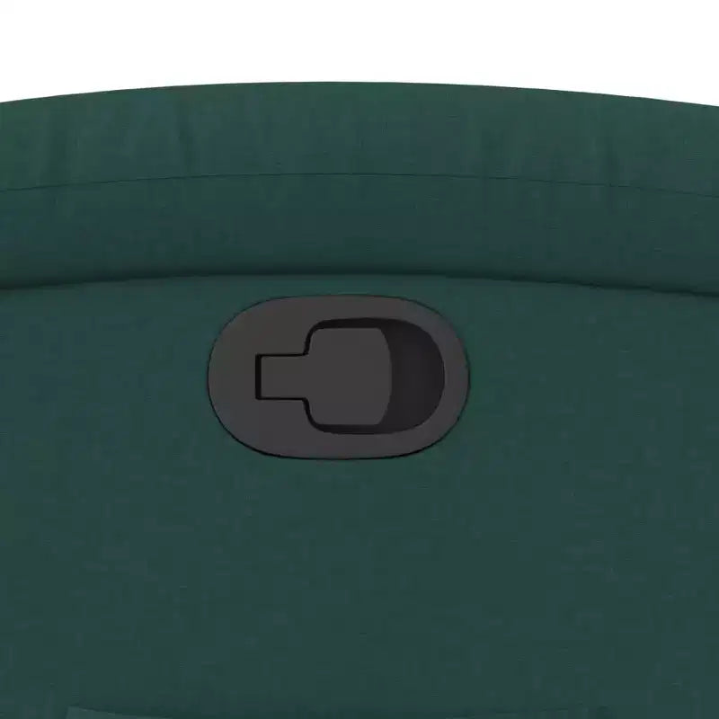 Fauteuil inclinable en tissu vert foncé - Siège lounge réglable pour personnes âgées, rembourrage épais, poche latérale, structure en bois et métal, inclinaison manuelle