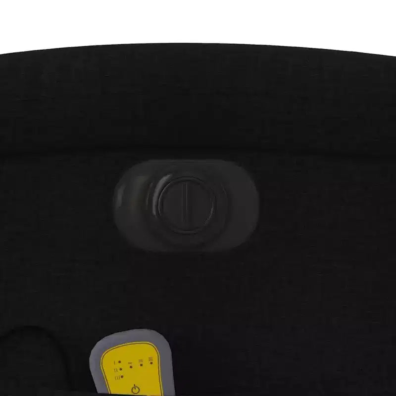 Fauteuil inclinable électrique de massage sur pied – Fauteuil relaxant électrique avec vibration en tissu noir, repose-pieds/dossier réglables