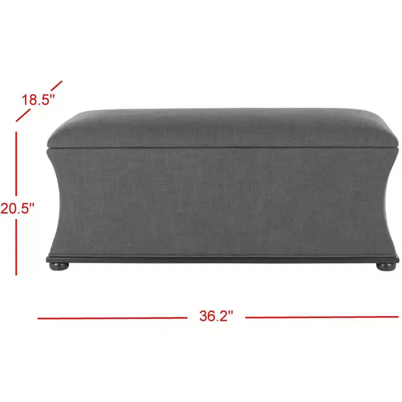 Banc de rangement gris