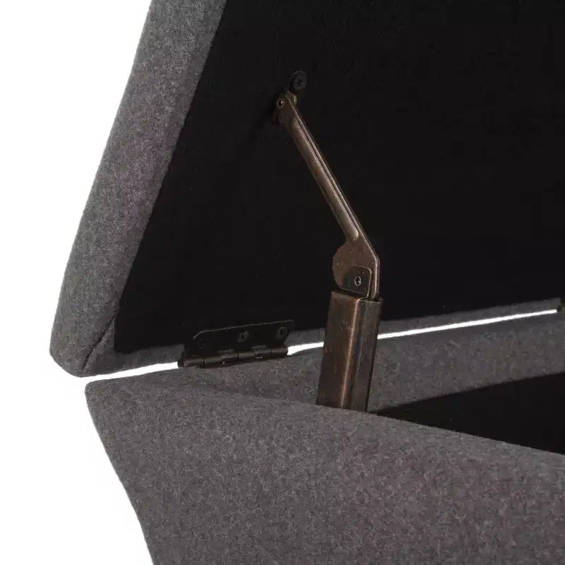 Banc de rangement gris