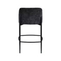 Tabouret en tissu chenille noir