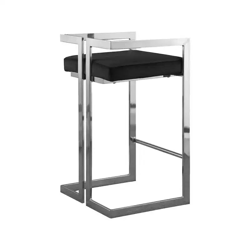 Tabouret en velours noir
