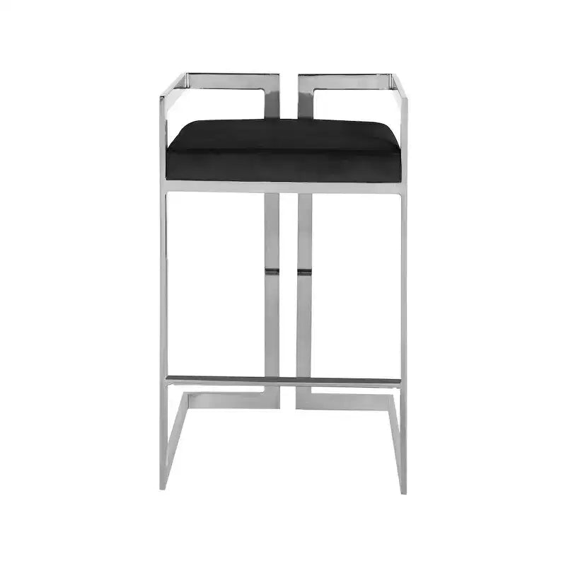 Tabouret en velours noir