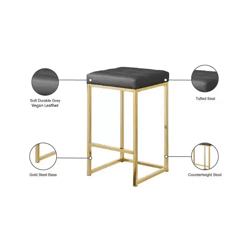 Tabouret en cuir végétalien