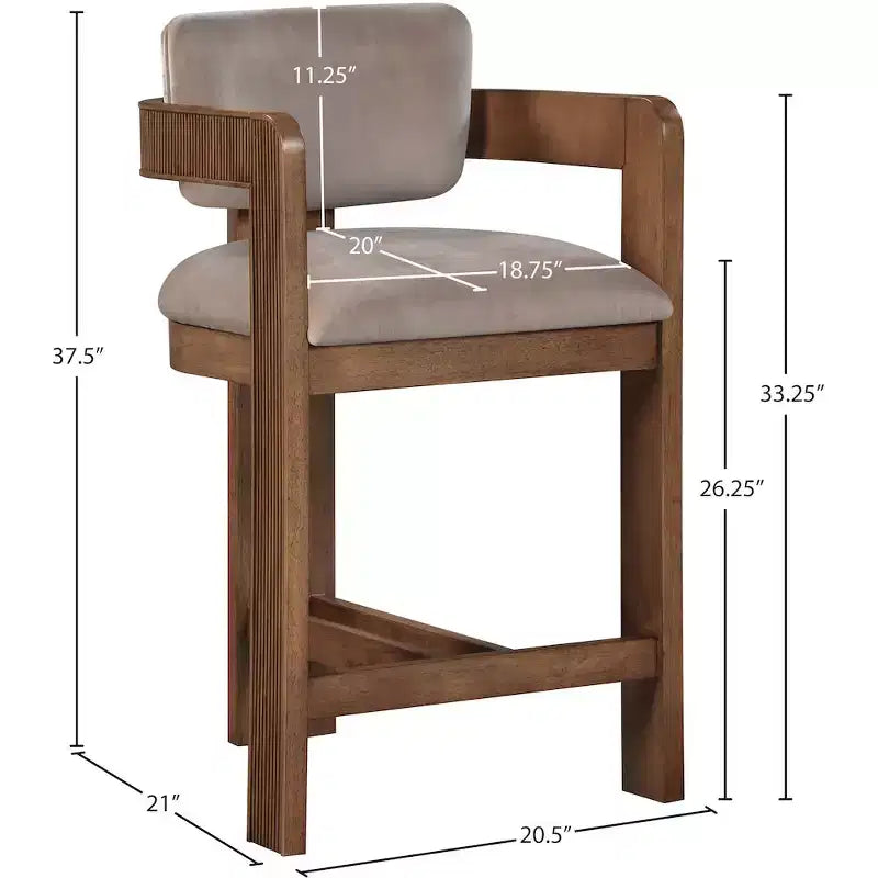 Tabouret en velours