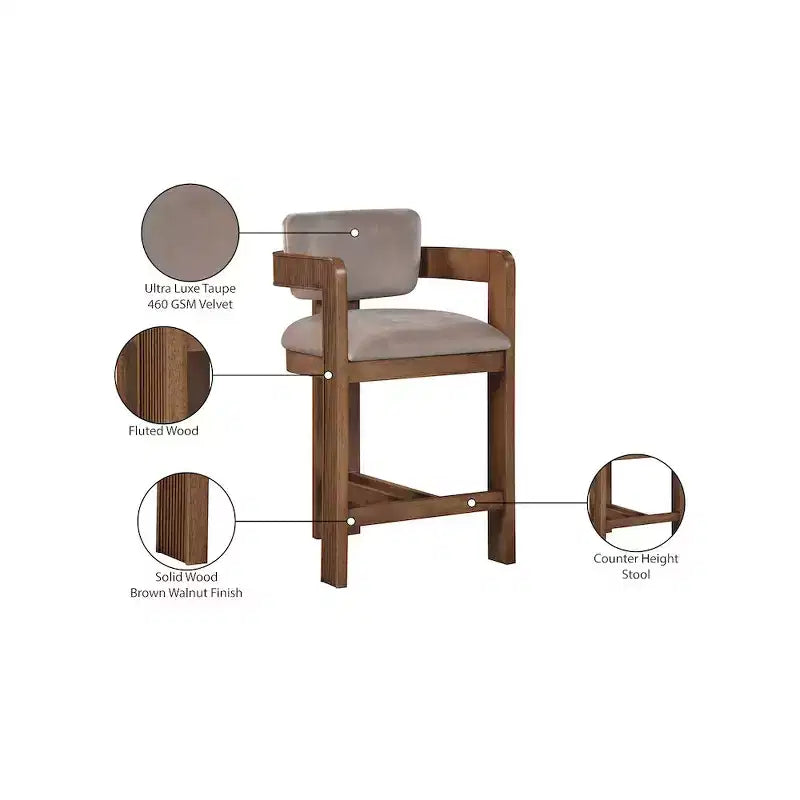 Tabouret en velours
