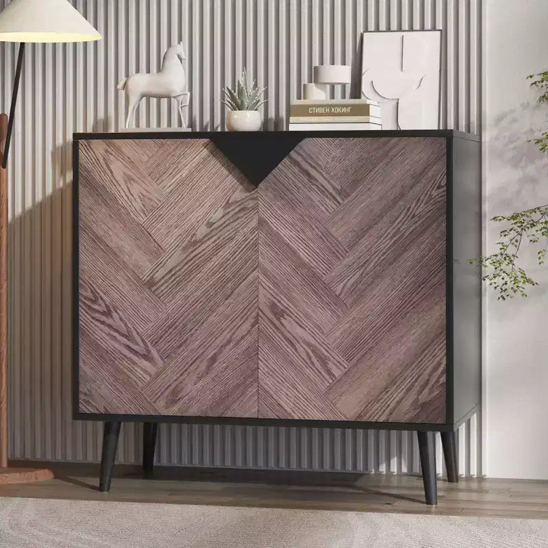 31.5 Inch Storage Cabinet with Shelf &amp; Doors, Modern Sideboard Buffet Cabinet with Storage