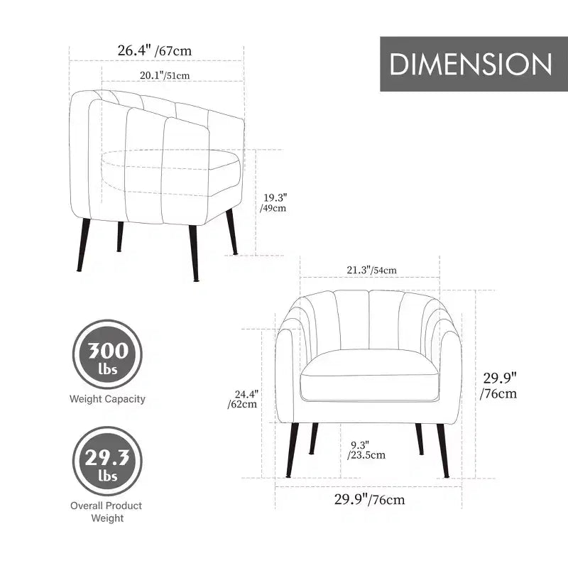 Fauteuil de salon au style moderne