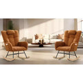 Fauteuil à bascule en tissu moelleux pour animaux de style moderne