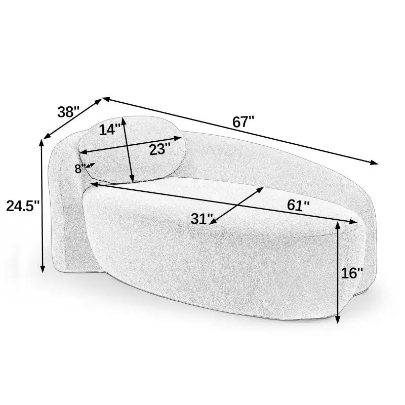 Chaise longue ovale moderne
