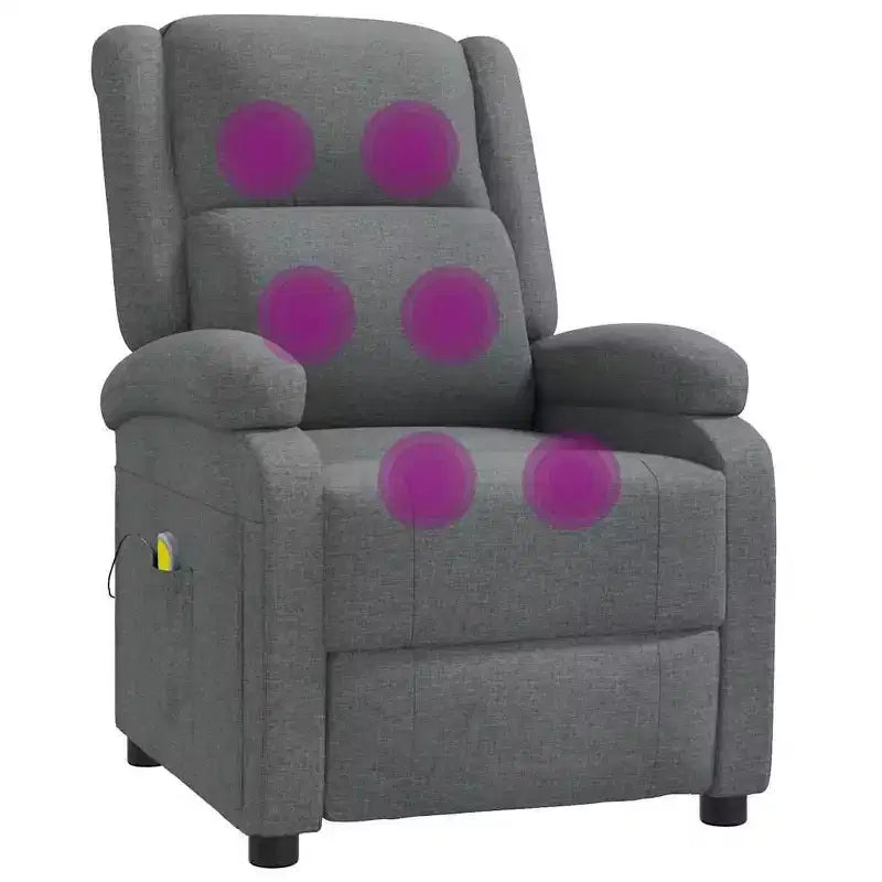 Fauteuil de massage en tissu crème, Fauteuil de massage simple en bois