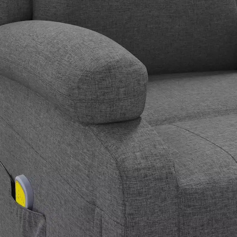 Fauteuil de massage en tissu crème, Fauteuil de massage simple en bois