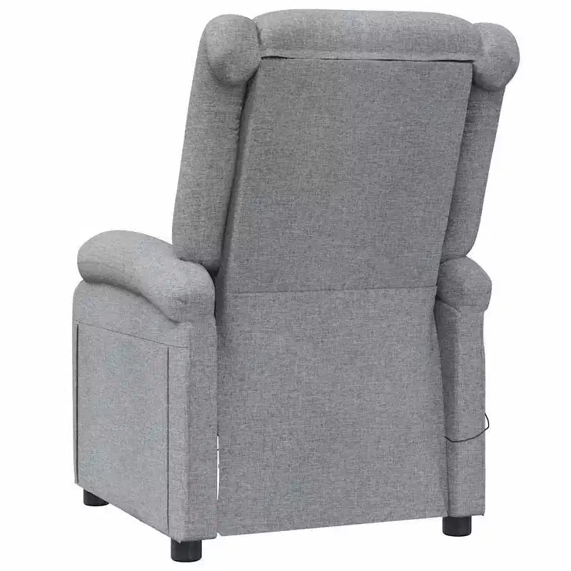 Fauteuil de massage en tissu crème, Fauteuil de massage simple en bois