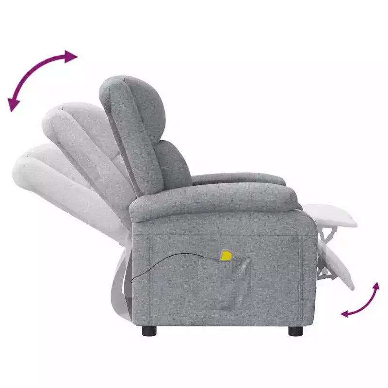 Fauteuil de massage en tissu crème, Fauteuil de massage simple en bois
