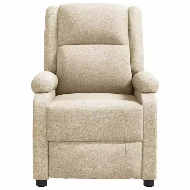 Fauteuil de massage en tissu crème, Fauteuil de massage simple en bois