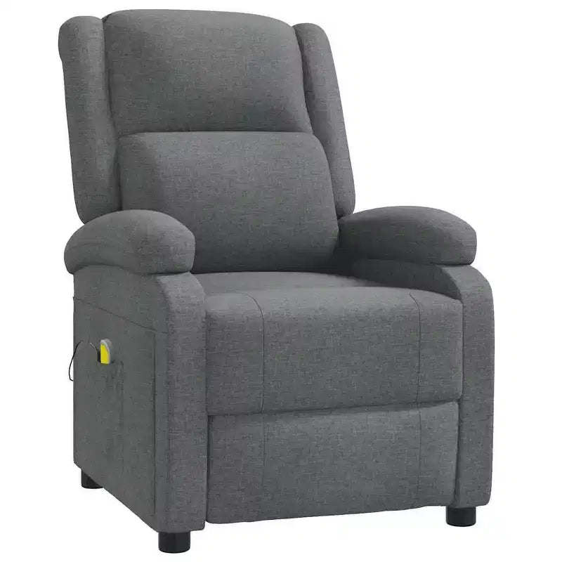 Fauteuil de massage en tissu crème, Fauteuil de massage simple en bois
