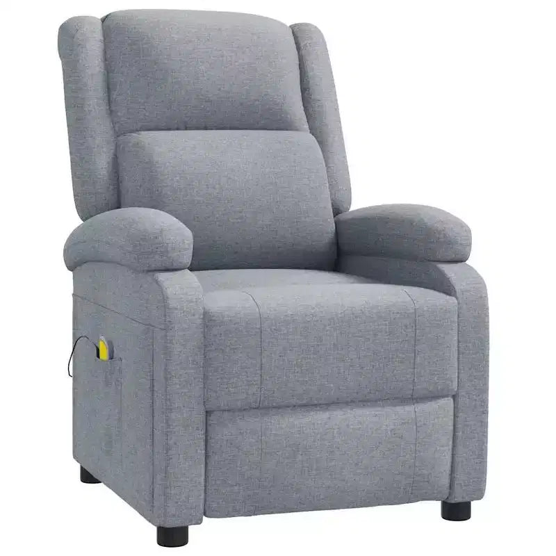 Fauteuil de massage en tissu crème, Fauteuil de massage simple en bois