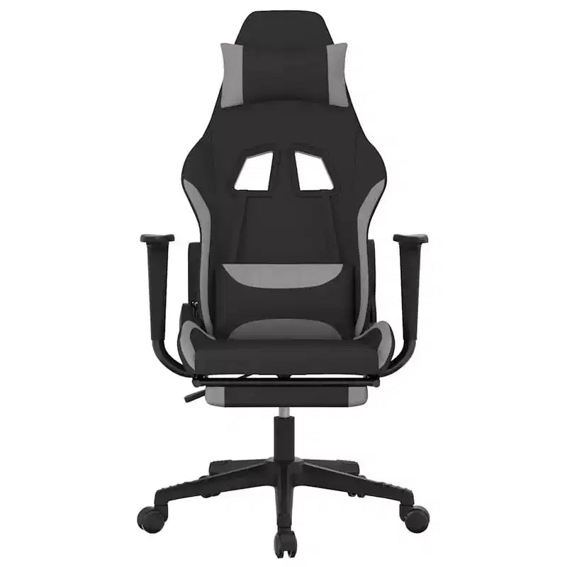 Chaise de jeu en tissu noir et crème (100 % polyester), métal, contreplaqué
