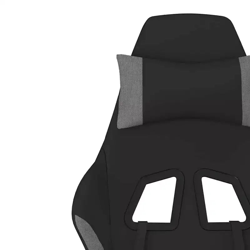 Chaise de jeu en tissu noir et crème (100 % polyester), métal, contreplaqué