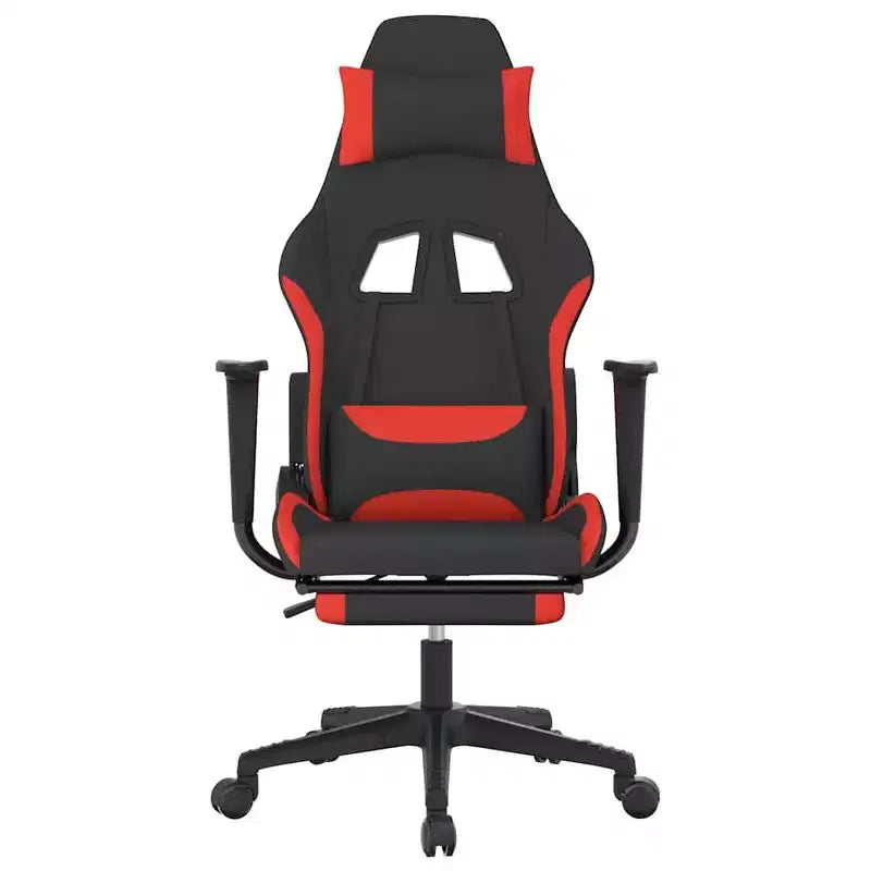 Chaise de jeu en tissu noir et crème (100 % polyester), métal, contreplaqué