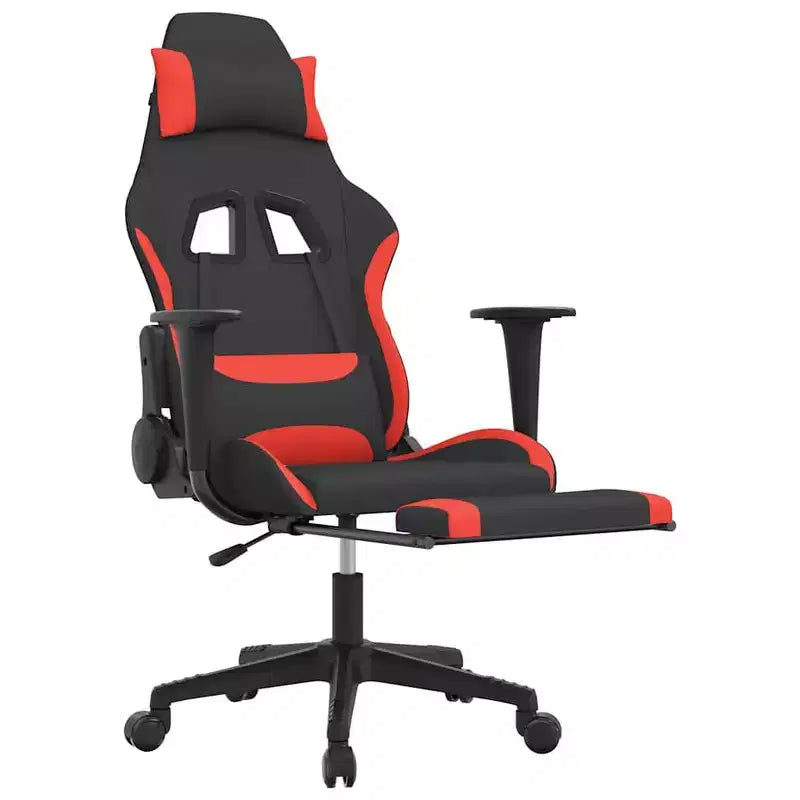 Chaise de jeu en tissu noir et crème (100 % polyester), métal, contreplaqué