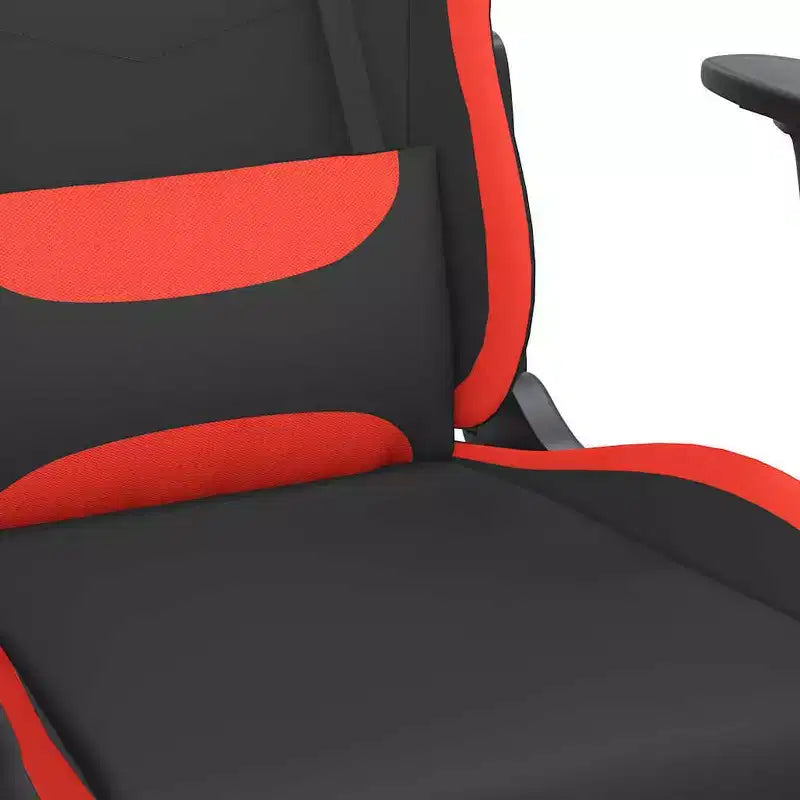 Chaise de jeu en tissu noir et crème (100 % polyester), métal, contreplaqué
