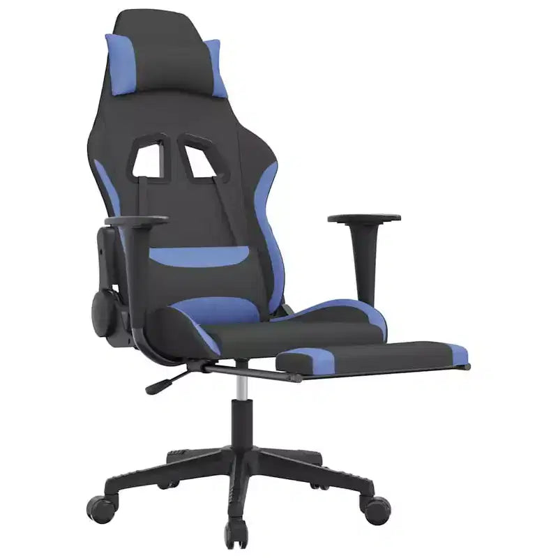 Chaise de jeu en tissu noir et crème (100 % polyester), métal, contreplaqué