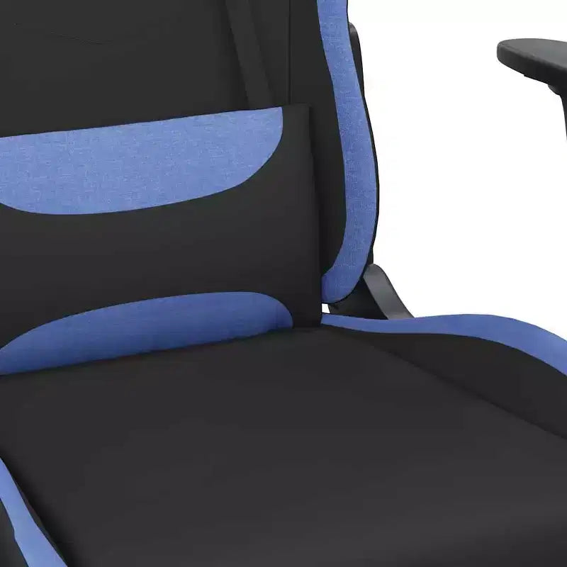 Chaise de jeu en tissu noir et crème (100 % polyester), métal, contreplaqué
