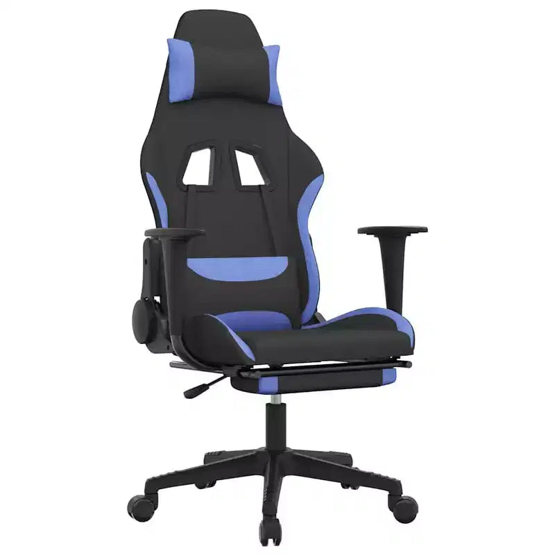 Chaise de jeu en tissu noir et crème (100 % polyester), métal, contreplaqué