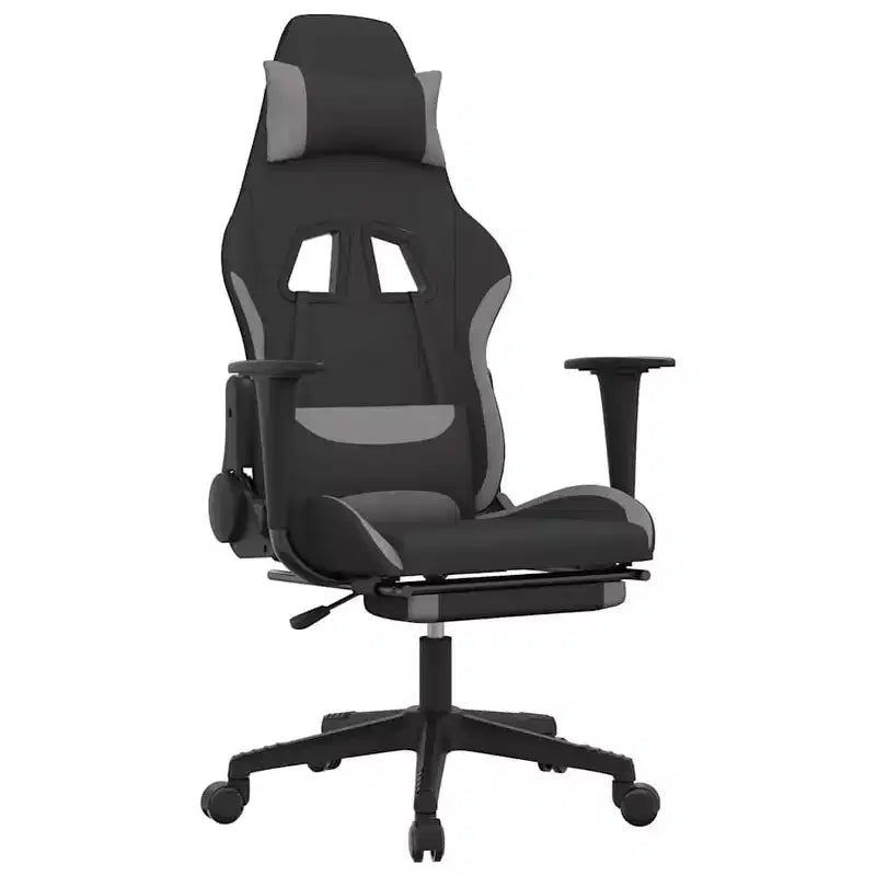 Chaise de jeu en tissu noir et crème (100 % polyester), métal, contreplaqué