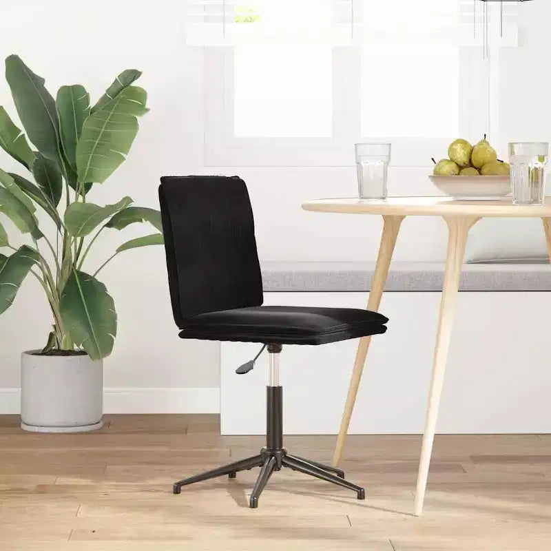 Chaise de salle à manger en velours noir