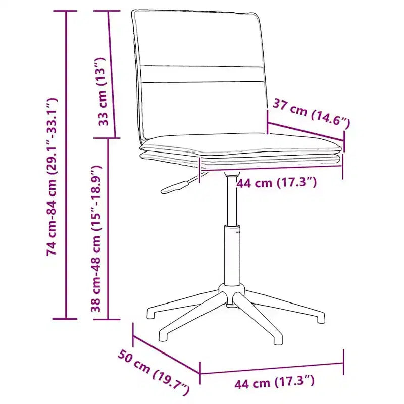 Chaise de salle à manger en velours noir