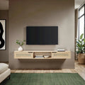 Middlebrook Scandi 70-inch Faux Rattan-Door Floating TV Stand