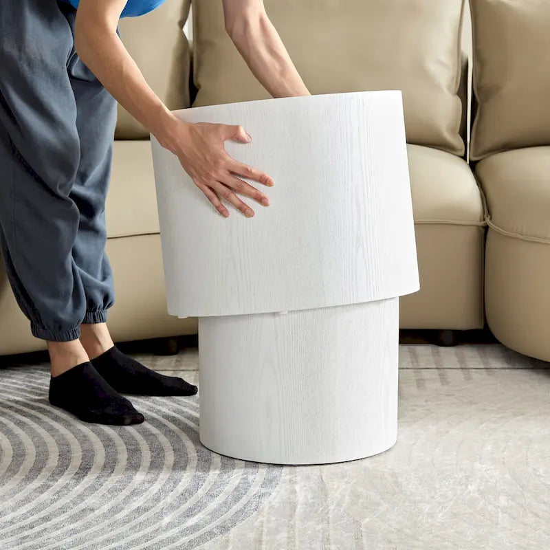 Round Nesting Tables Set, Coffee & End Tables, No Assembly
