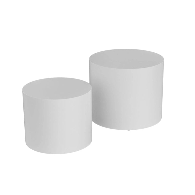 Round Nesting Tables Set, Coffee & End Tables, No Assembly