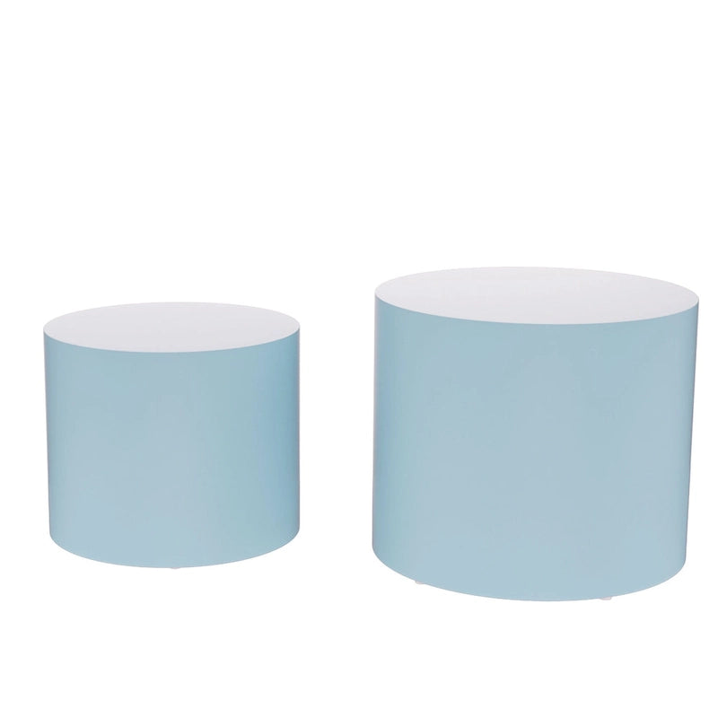 Round Nesting Tables Set, Coffee & End Tables, No Assembly