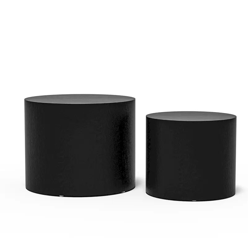 Round Nesting Tables Set, Coffee & End Tables, No Assembly