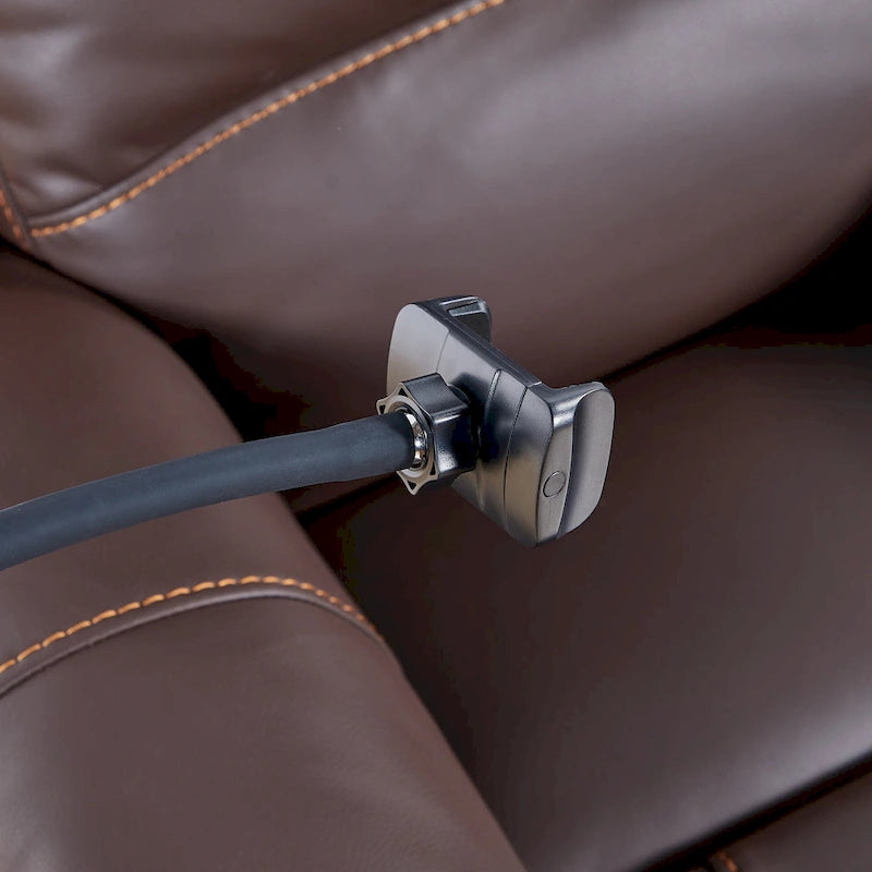 Bonded Leather Zero Gravity Power Recliner with Massage and Heating