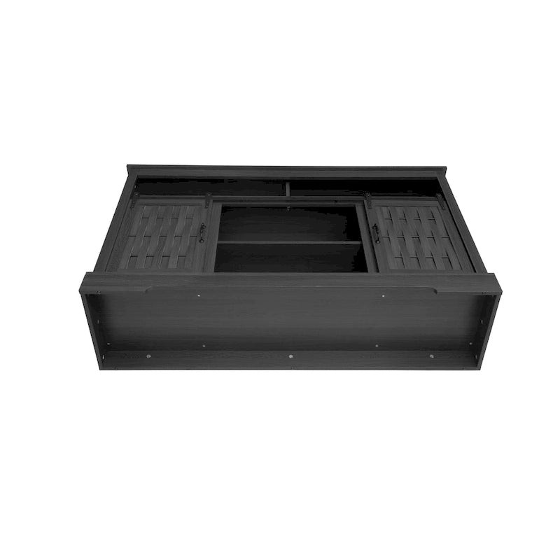 58.03 Fireplace TV Stand with Electric Fireplace and Sliding Barn Doors for TVs Up to 65