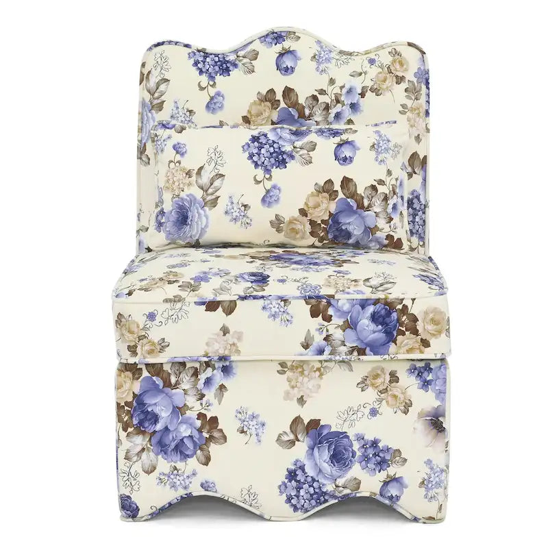 Velvet single dining chair with soft seat cushion