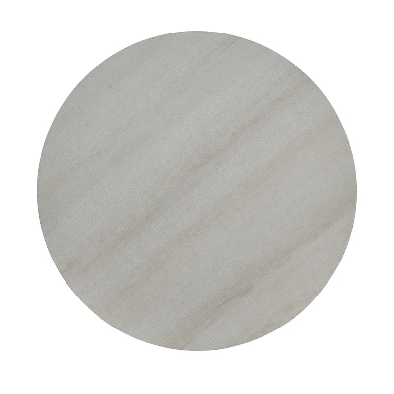 Contemporary Round Wood Shelf End Table for Bedroom or Living Room